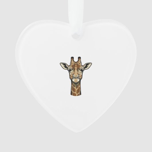 Antieke Gravure Giraffe Vector Kunst Design_1 Ornament (voorkant)