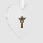 Antieke Gravure Giraffe Vector Kunst Design_1 Ornament (voorkant)