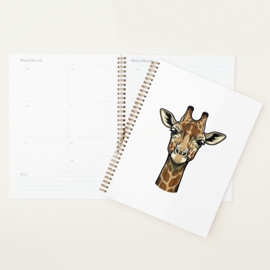 Antieke Gravure Giraffe Vector Kunst Design_1 Planner (Display)