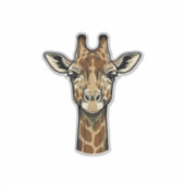 Antieke Gravure Giraffe Vector Kunst Design_1 Sticker (Voorkant)