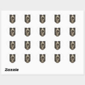 Antieke Gravure Herder en Lam Bos Hart Sticker (Vel)