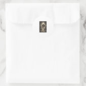 Antieke Gravure Herder en Lam Bos Ronde Sticker (Tas)