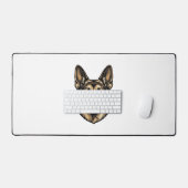 Antieke Gravure HerderHond Vector Design_1 Bureaumat (Keyboard & Muis)