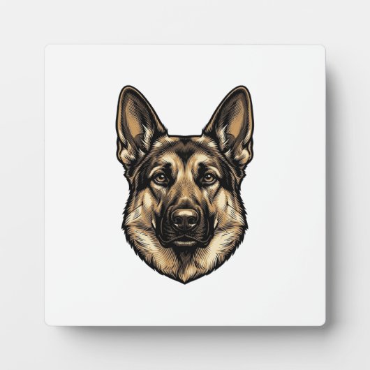 Antieke Gravure HerderHond Vector Design_1 Fotoplaat (Voorkant)