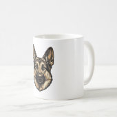 Antieke Gravure HerderHond Vector Design_1 Koffiemok (Voorkant rechts)