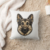 Antieke Gravure HerderHond Vector Design_1 Kussen (Deken)
