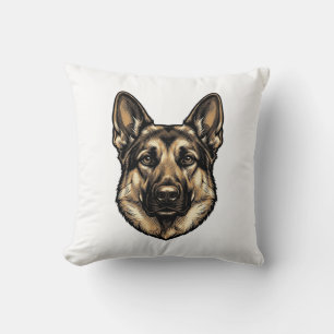 Antieke Gravure HerderHond Vector Design_1 Kussen