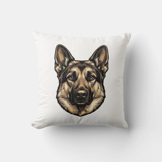 Antieke Gravure HerderHond Vector Design_1 Kussen (Voorkant)