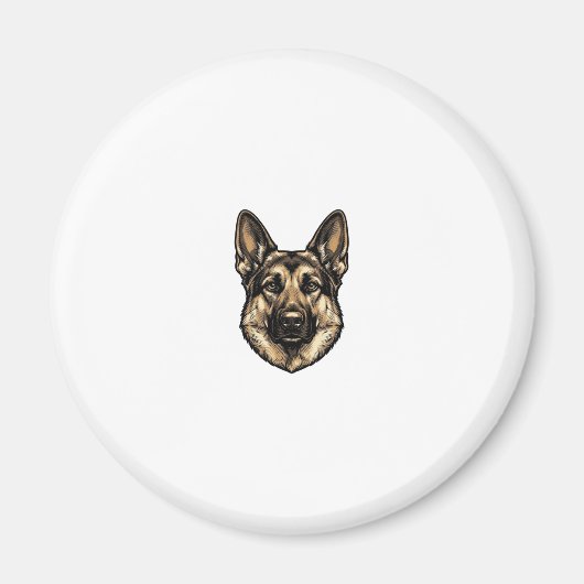 Antieke Gravure HerderHond Vector Design_1 Magneet (Voorkant)