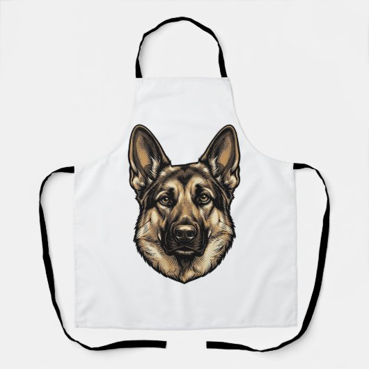 Antieke Gravure HerderHond Vector Design_1 Schort (Voorkant)