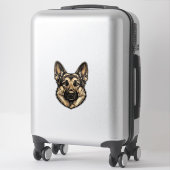 Antieke Gravure HerderHond Vector Design_1 Sticker (Koffer)