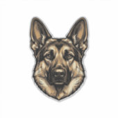 Antieke Gravure HerderHond Vector Design_1 Sticker (Voorkant)