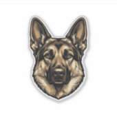 Antieke Gravure HerderHond Vector Design_1 Sticker (Voorkant)