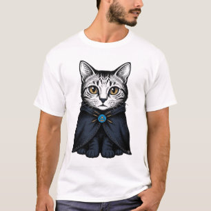Antieke Gravure Kat Portret Illustratie Ontwerp T-shirt