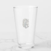 Antieke Gravure Paardenkop Vector Glas (Achterkant)