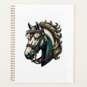 Antieke Gravure Paardenkop Vector Planner (Voorkant)