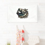 Antieke Gravure Paardenkop Vector Spandoek (Insitu)