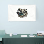 Antieke Gravure Paardenkop Vector Spandoek (Beurs)