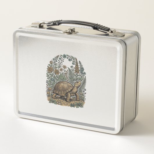 Antieke Gravure Schildpad Botanische Tuin (Voorkant)