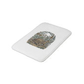 Antieke Gravure Schildpad Botanische Tuin Badmat (Gekanteld)