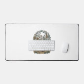 Antieke Gravure Schildpad Botanische Tuin Bureaumat (Keyboard & Muis)