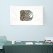 Antieke Gravure Schildpad Botanische Tuin Spandoek (Beurs)