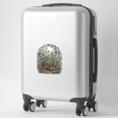 Antieke Gravure Schildpad Botanische Tuin Sticker (Koffer)