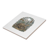 Antieke Gravure Schildpad Botanische Tuin Tegeltje (Zijkant)