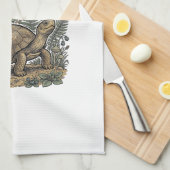 Antieke Gravure Schildpad Botanische Tuin Theedoek (Quarter Fold)