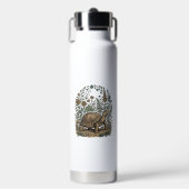 Antieke Gravure Schildpad Botanische Tuin Waterfles (Voorkant)