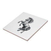 Antieke Gravure Steigerend Paard Vectorontwerp_1 Tegeltje (Zijkant)