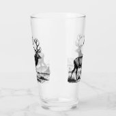 Antieke Gravure van een Kariboe Glas (Links)