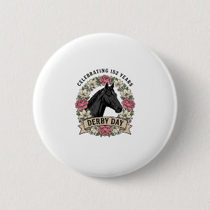 Antieke Gravure Vuur Paard Grafisch Ontwerp Ronde Button 5,7 Cm