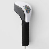 Antieke Gravure Zeeschildpad Spat Vector Design_ Golfheadcover (Schuin)