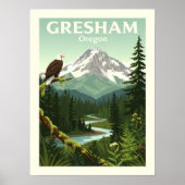 Antieke Gresham Oregon Poster (Voorkant)