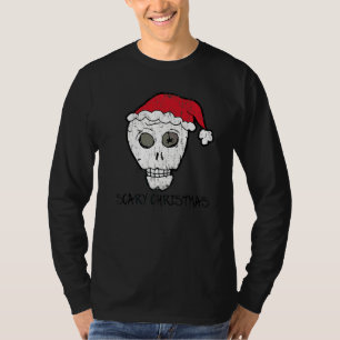 Antieke griezelige Kerst schedel anti T-shirt