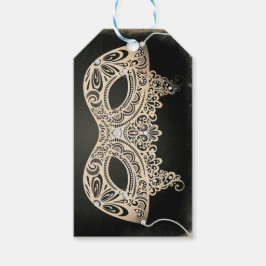 Antieke groene parel maskerade masker zoete 16 fee cadeaulabel