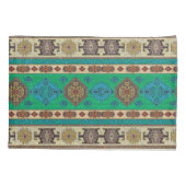 Antieke groene Turkse Kilim tapijt vloerkleed Kussensloop (Achterkant-Links)
