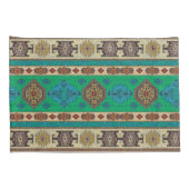 Antieke groene Turkse Kilim tapijt vloerkleed Kussensloop (Achterkant-Rechts)