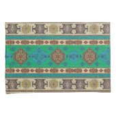 Antieke groene Turkse Kilim tapijt vloerkleed Kussensloop (Voorkant-Rechts)