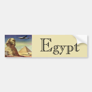 Antieke Grote Sfinx van Giza, piramides van Egypte Bumpersticker