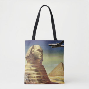 Antieke Grote Sfinx van Gizeh, Piramides van Egypt Tote Bag