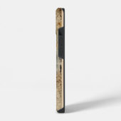 Antieke Grunge Ambachtelijke Botanische Monogram iPhone Hoesje (Linkerkant)