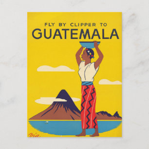 Antieke Guatemalteekse Reis Vliegtuigmaatschappij Briefkaart