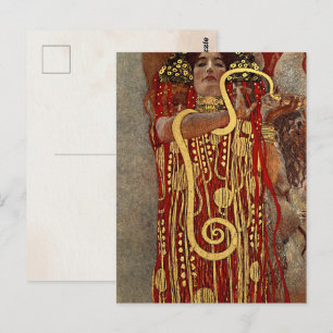 Antieke Gustav Klimt Hygieia Geneeskunde Art Nouve Briefkaart