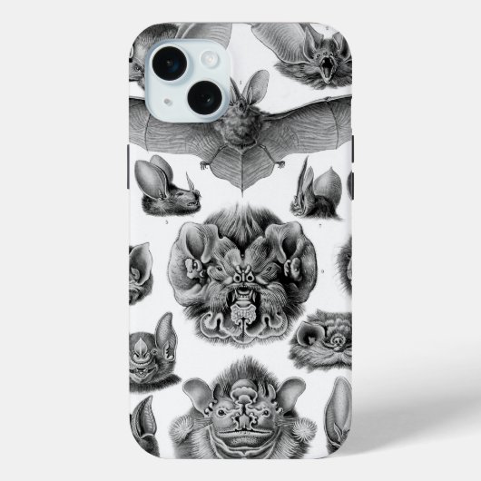 Antieke Haeckel Vleermuizen Case-Mate iPhone Case (Achterkant)