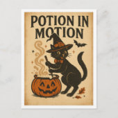Antieke Halloween-drank in beweging Briefkaart (Voorkant)