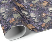 Antieke Halloween Schedel Cadeaupapier (Rol Hoek)