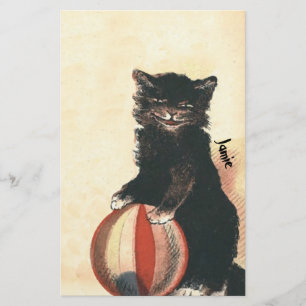 Antieke HALLOWEEN Zwarte Kat Briefpapier