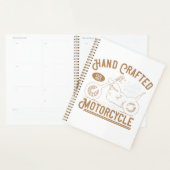 Antieke handgemaakte motorfiets aangepast ontwerp planner (Display)